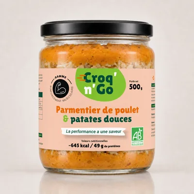 Bocal Croq'n'Go de parmentier de poulet et patates douces