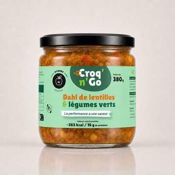 Bocal de dahl de lentilles et légumes verts Croq'n'Go